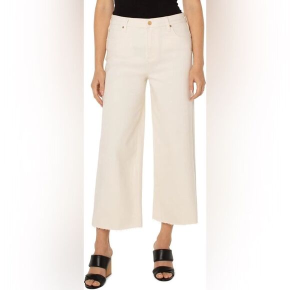 Liverpool Stride High-Rise Wide Leg with Cut Hem size 10 - Picture 1 of 7